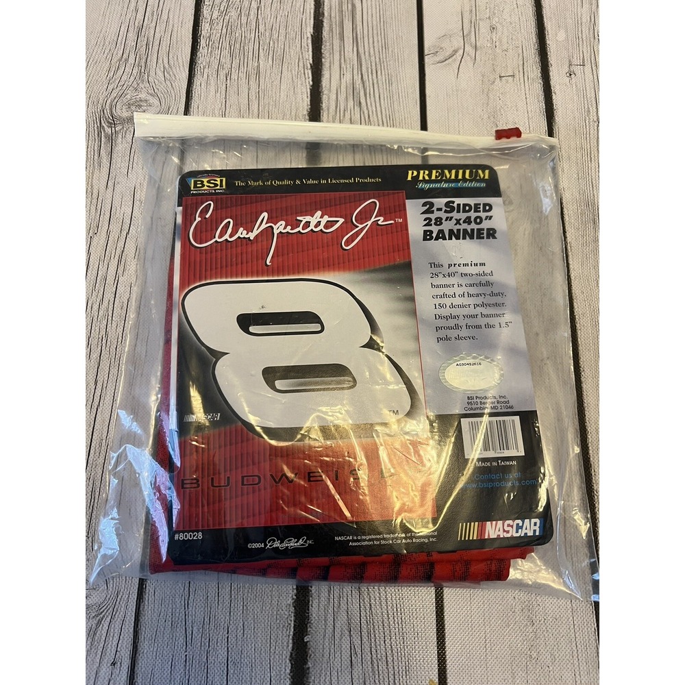 2002 Dale Earnhardt Jr Budweiser Racing #8 NASCAR Banner Flag 2-Sided 28x40